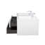 Meuble-lavabo mural de 60 po avec lavabo, armoire de rangement flottante, comptoir en résine de pierre, tiroirs à fermeture en douceur et fini blanc brillant-442691267-442691269
