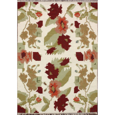 Jackaline Wool Floral Indoor Rug