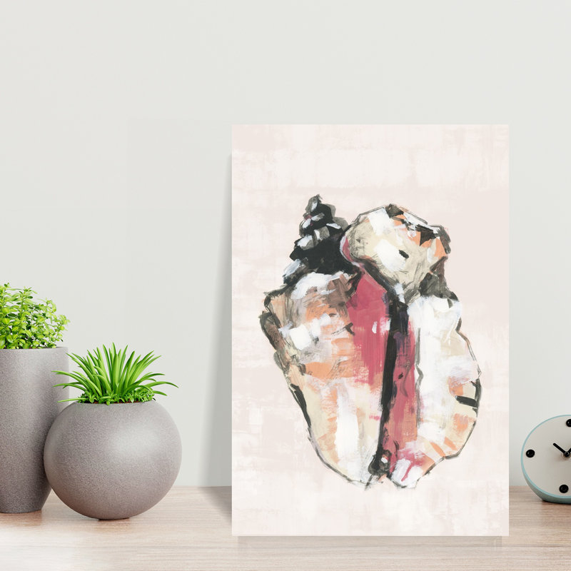 Art contemporain, art abstrait poisson côtier, H 18 po x l 12 po