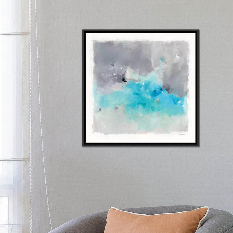 « spring chase », impression sur toile, H 18 po x l 18 po x P 1,5 po, Toile avec cadre noir, Pas de tapis