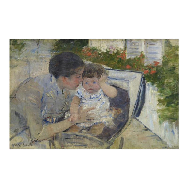 «Susan Comforting the Baby» par Mary Cassatt - Impression giclée, H 16 po x l 20 po