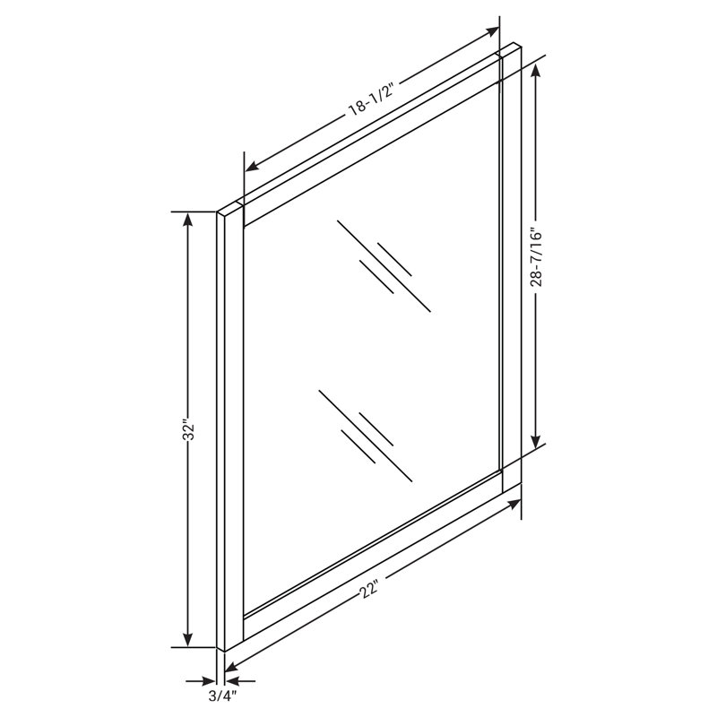 Miroir de salle de bain/meuble-lavabo Tishie, Blanc véritable