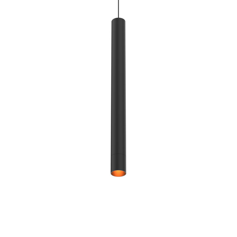 Novo Tall 1 - Light LED Pendant, Matte Black