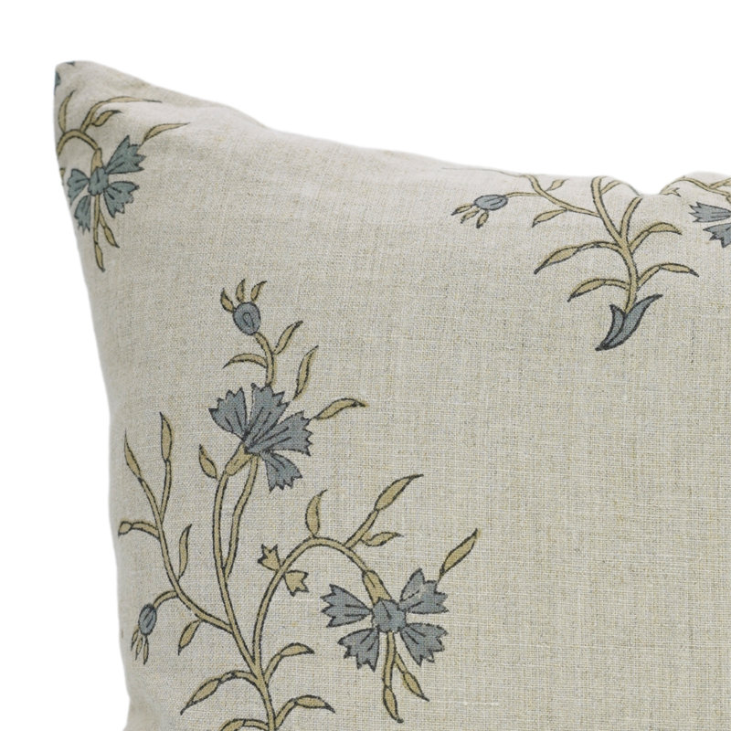 Housse décorative à motif floral Fabividine Coussin décoratif doux et durable pour canapé ou salon, H 24 po x l 24 po, Carré