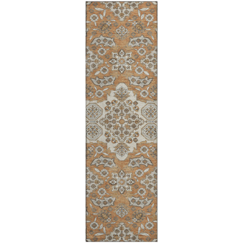 Premium Machine Washable Crestover AMF1853 Global Rug, Runner 2'3" x 7'6"