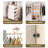 Closet Organizer Tower With 4 Drawers, Shelves And Extendable Hanging Rods, 46.86–60.86" Wide, White