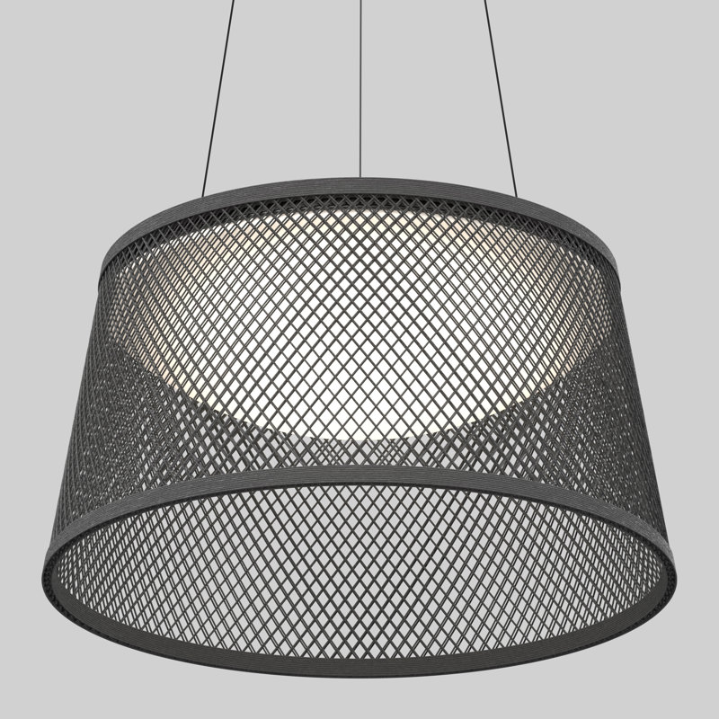 Luminaire suspendu tambour noir à 1 lumière Nordista Nordista