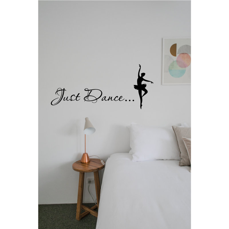 Just Dance Vinyl Wall Decal - Uplifting 'Just Dance' Quote - Inspirational Home Decor for Living Room, Bedroom, Dance Studio - High-Quality, Easy to Apply, Removable - Perfect for Positive Vibes