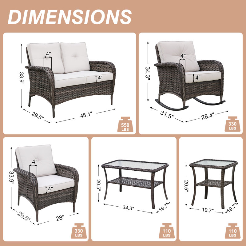 Giule 310 - Person Outdoor Seating Group