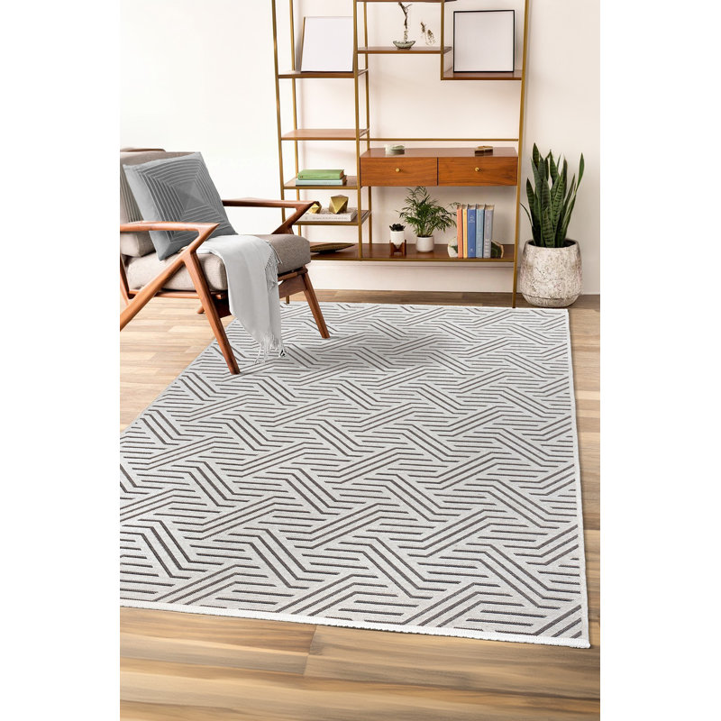 Amiliya Solid Colour Chenille Area Rug, Rectangle 8'4" x 6'8"