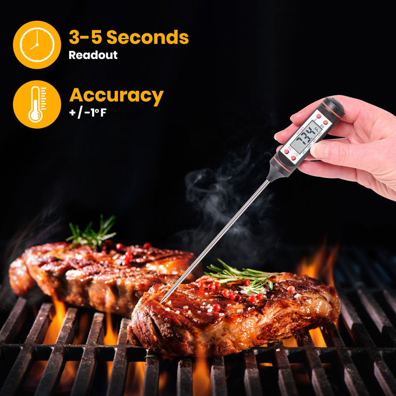 Cheer Collection Instant Read Digital Meat Thermometer