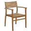 Chaise de patio en teck massif empilable