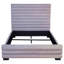 Grand lit tapissier gris