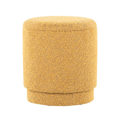 Tissu jaune au look moderne, couvercles amovibles à des fins de rangement, siège confortable rembourré en mousse, deux repose-pieds, sans assemblage, capacité de poids de 250 lb, utilisation à l'intérieur seulement, largeur de 14,91 po