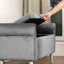 Banc de rangement à dessus rabattable avec repose-pieds en velours Dritarastra-6123085