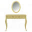 Meuble-lavabo de luxe avec miroir ovale et plateau à bijoux en velours-334610276