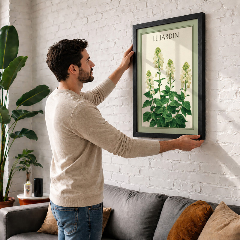 Le Jardin Botanical - Print, A3 - 42.0 x 29.7 cm, White