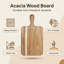 Planche à découper réversible en bois d'acacia avec poignée ergonomique pour la cuisine et le service
