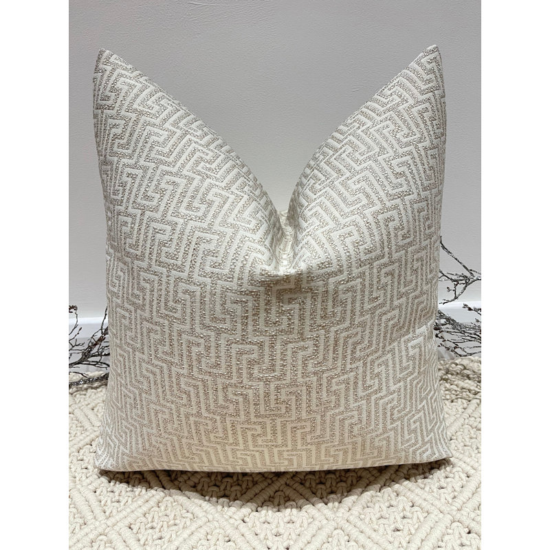 Abstract Square Cushion Cover, Beige