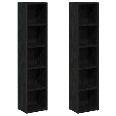 vidaXL CD Cabinets Media Storage Display Shelf Living Room Engineered Wood by VidaXL