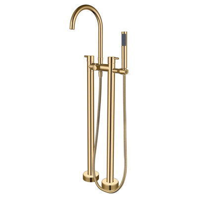 2 Handle Floor Clawfoot Tub Faucet