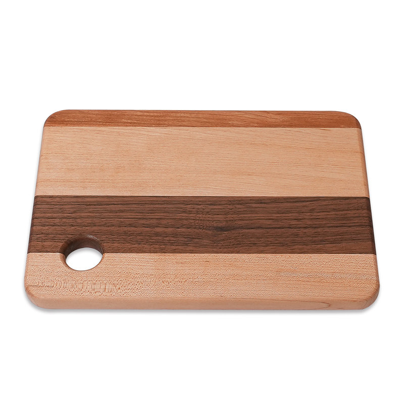CONSDAN Mixed Hardwood Cutting Board, Food-Safe Kitchen Chopping Board for Meat, Vegetables, Fruits, 10" x 7"