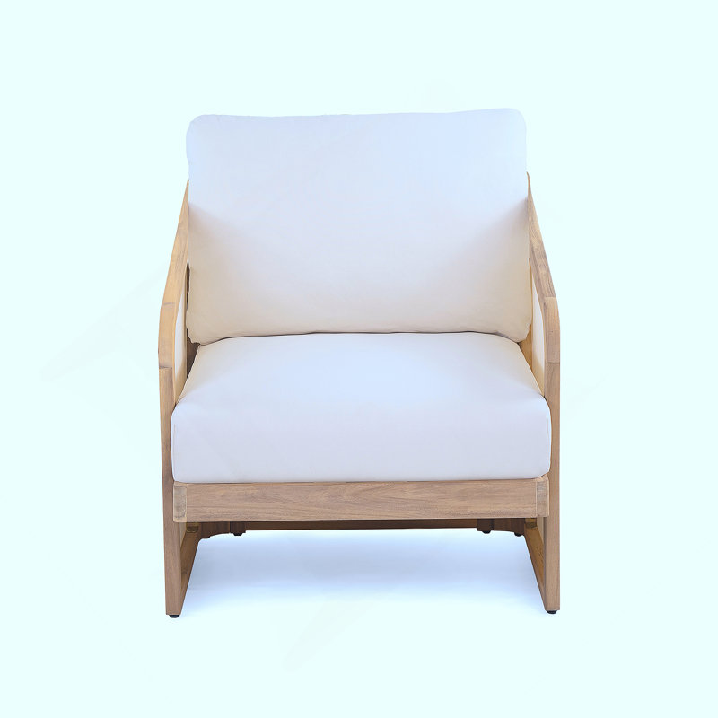 Fauteuil club Royal Wood PVC-coated polyester, 1