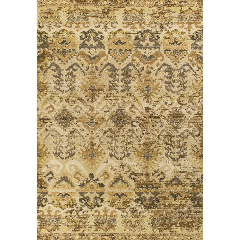 Tapis à motif oriental sable Dinja, Round 9'10"