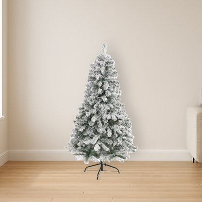 Flocked Rock Springs Spruce Artificial Christmas Tree