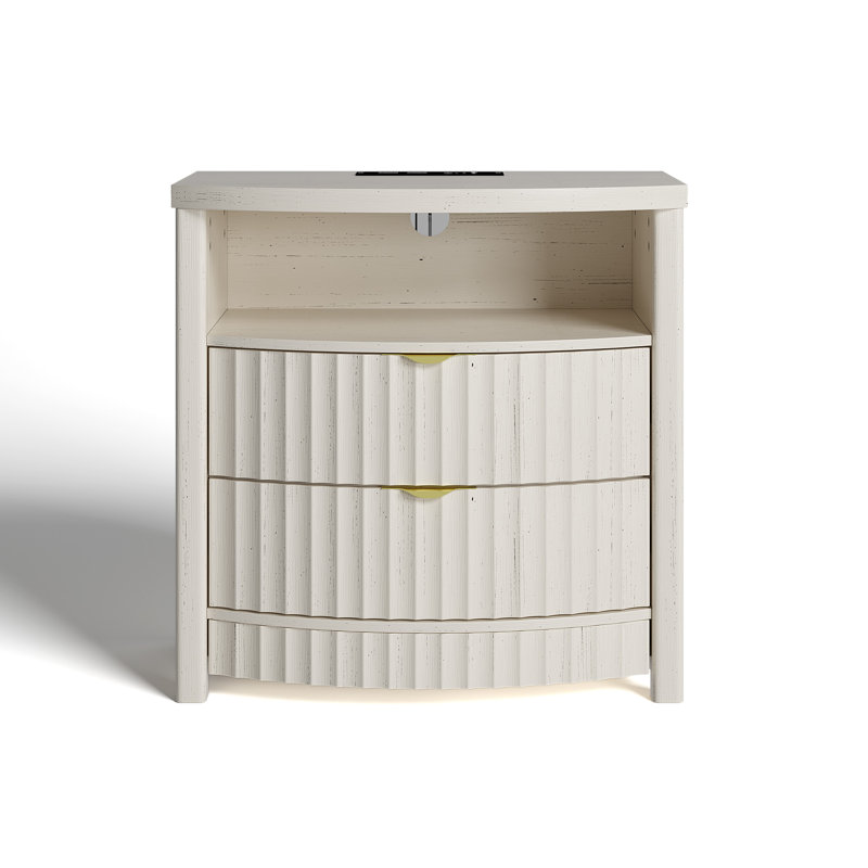 60cm W Bedside Table, White
