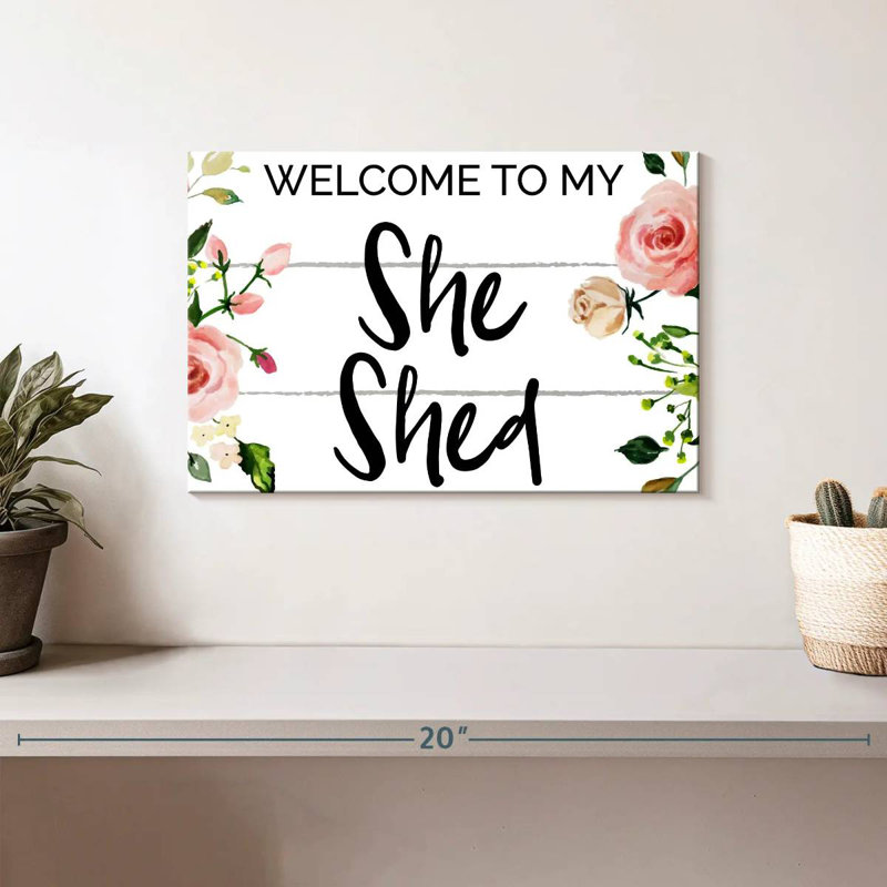 She Shed Set I, H 8 po x l 12 po