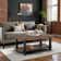 Rundell Pomona Rustic Industrial Modern Vintage Metal and Solid Wood Coffee Table with Storage, Easy Assembly, Small Rectangle Coffee Table, 42 in x 24 in x 18 in