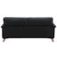 Causeuse 83 po Eilene, cuir fleur noir