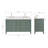 Cambridge 67'' Double Bathroom Vanity with Carrara Marble Top-107292643-132355251