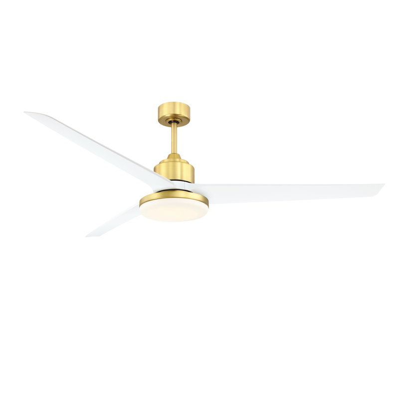 TriAire Ceiling Fan 12 inch Correlated Color Temperature (CCT) Select LED Light Kit - Brushed Satin Brass, Satin Brass