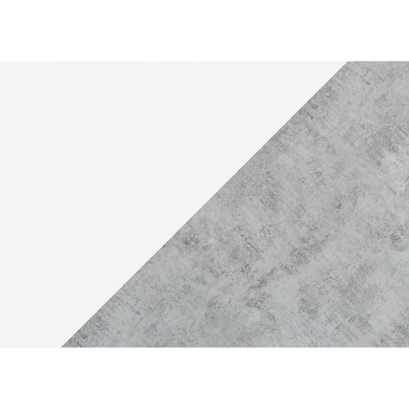 Console de chambre multifonctionnelle - Stratifié gris et blanc avec une surface spacieuse et une table de base élégante et moderne