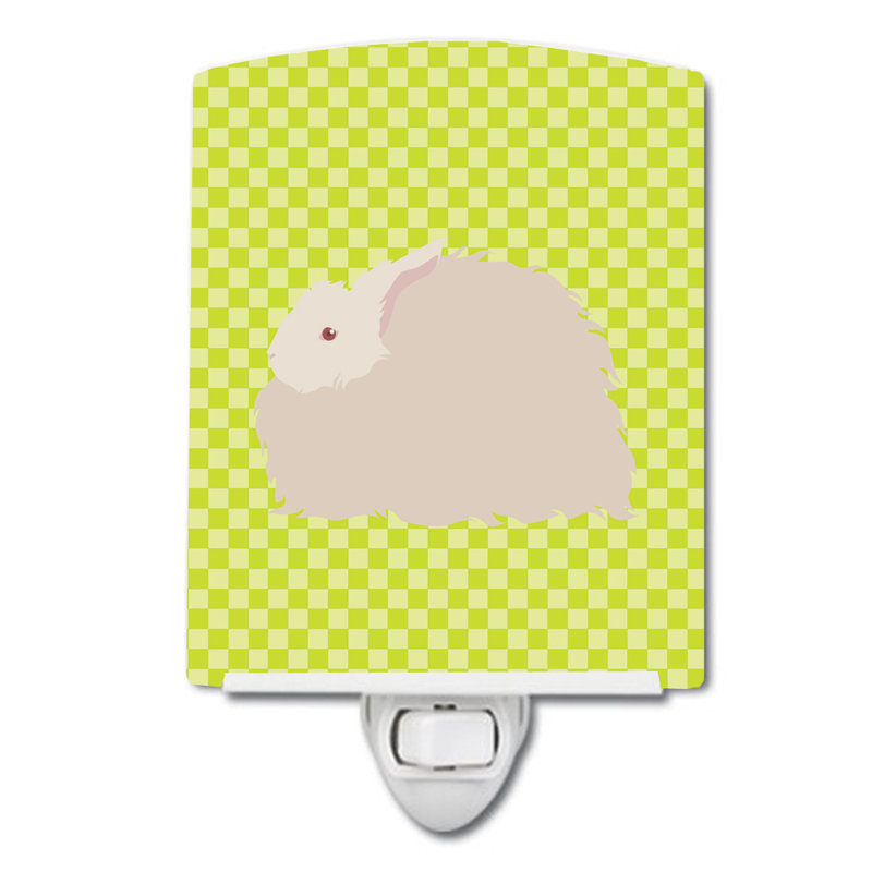 Fluffy Angora Rabbit Ceramic Night Light