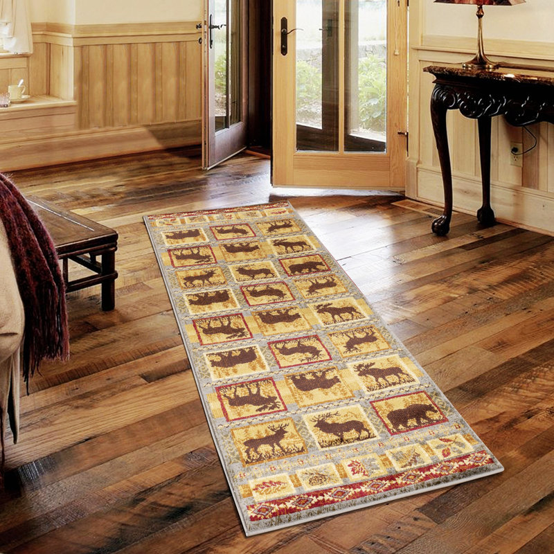Tapis avec des animaux sauvages et un thème naturel, Rectangulaire 2 pi x 3 pi