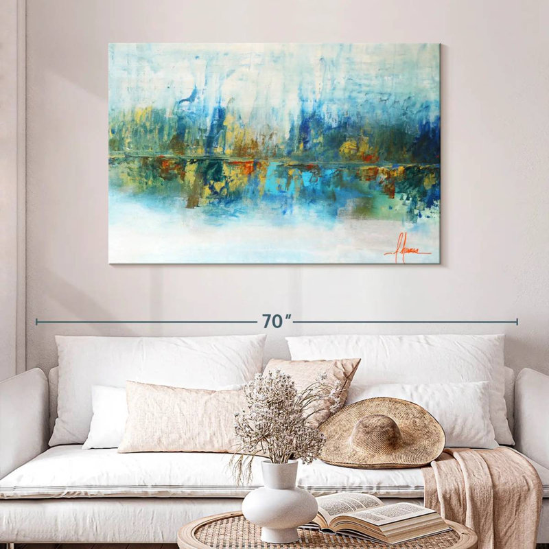 Avery Aqua Azul, 32" H x 48" W