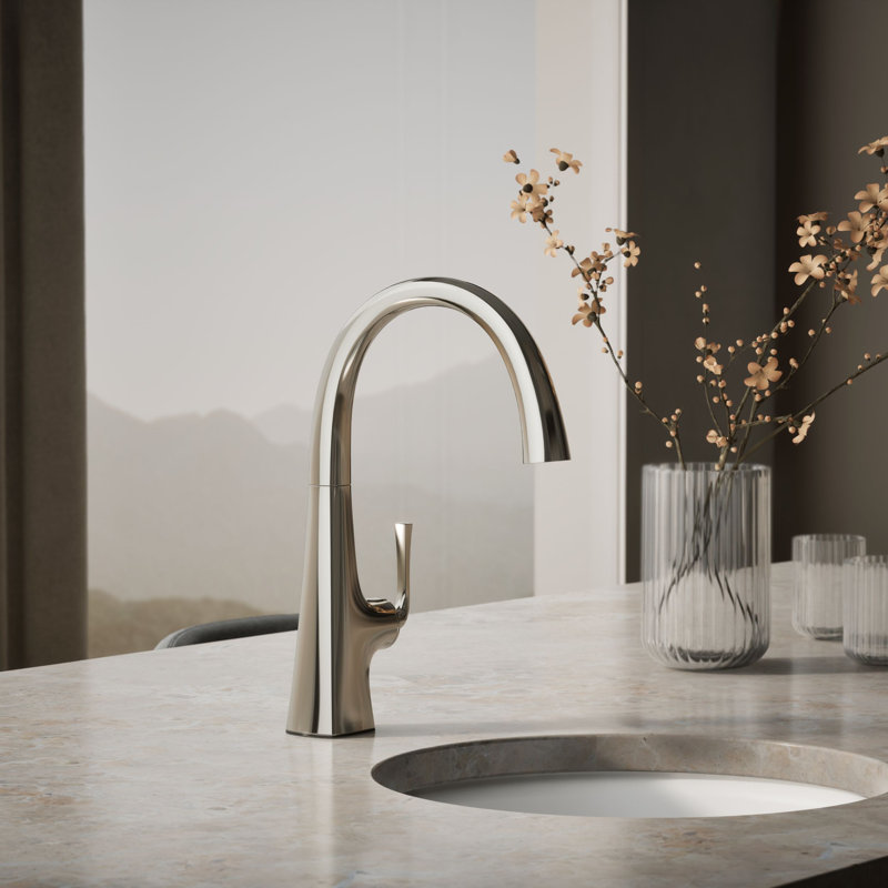 Graze Single-Handle Bar Sink Faucet, Vibrant Polished Nickel