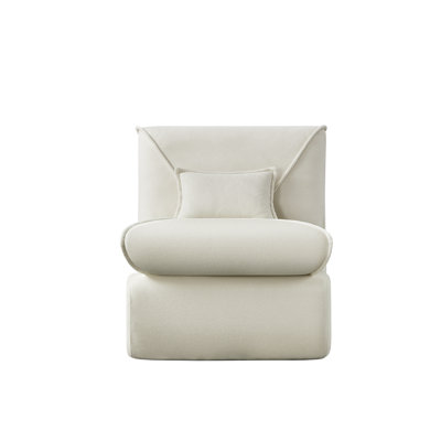 Lounge Chair With Ottoman, Multifunctional Upholstered Lounge Accent Chair,Reversible Upholstered Modular Sofa Chaise With Pillow by Ebern Designs