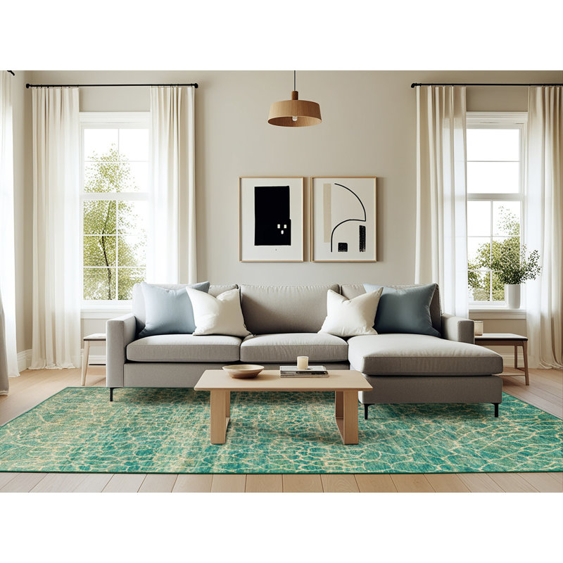 Tapis abstrait moderne 5350, Rectangle 6 pi x 9 pi