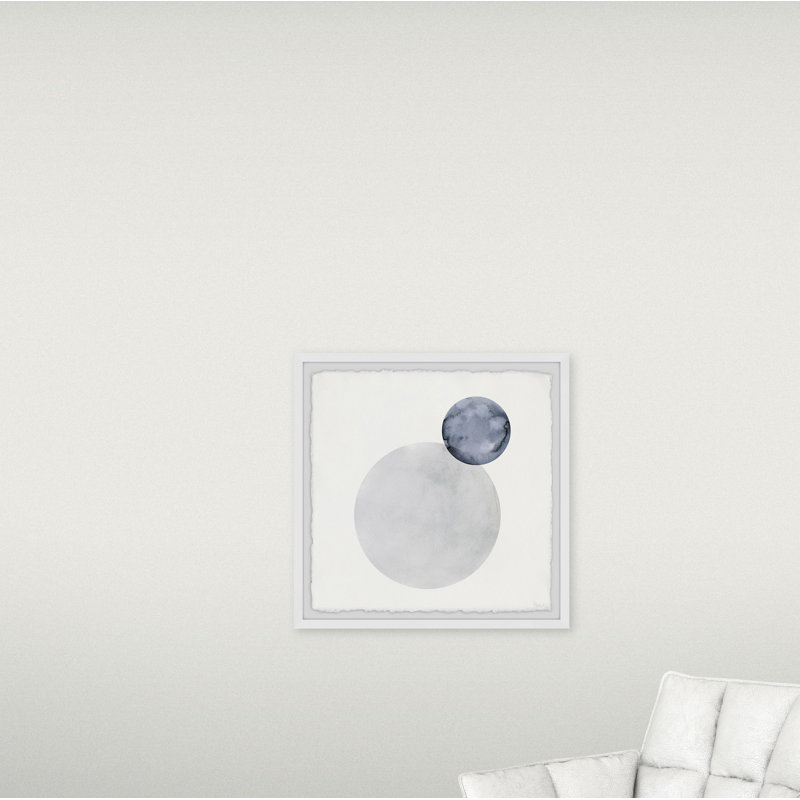 «MarBLE Gray Circles», reproduction encadrée, H 32 po x l 32 po x P 1,5 po