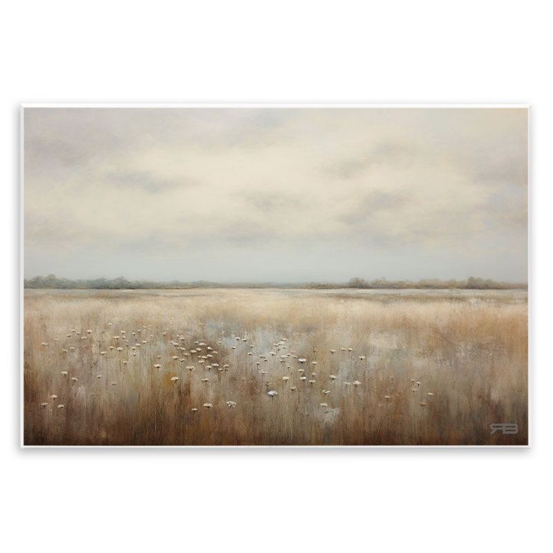 «Subtle Flower Meadow», estampe numérique encadrée par Roozbeh Bahramali, H 19 po x l 13 po