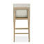 Cavallini Upholstered Stool with Solid Wood Frame