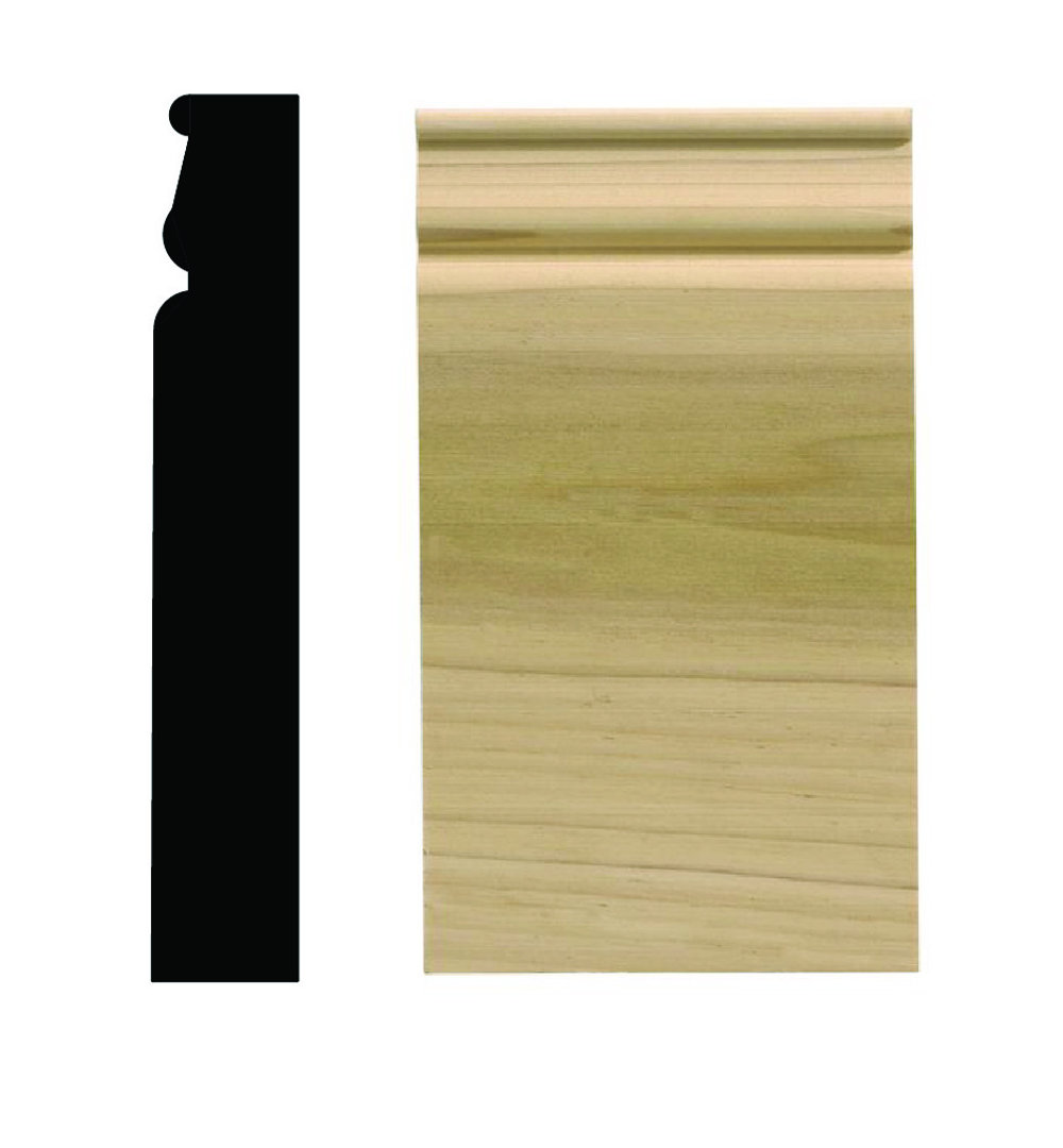 Hardwood Colonial Plinth Block and Floor Moulding 6.5" H x 3.25" W x 1.07" D Casing Ornamental Mouldings