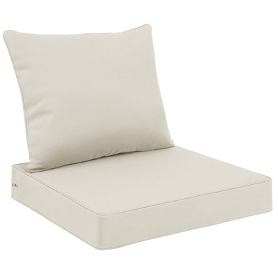 Outdoor Seat And Back Cushion Set，Patio Furniture Cushions With Removable Cover