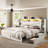 Shila Farmhouse Storage Bed with Bookcase Headboard-1128658725-1128658723