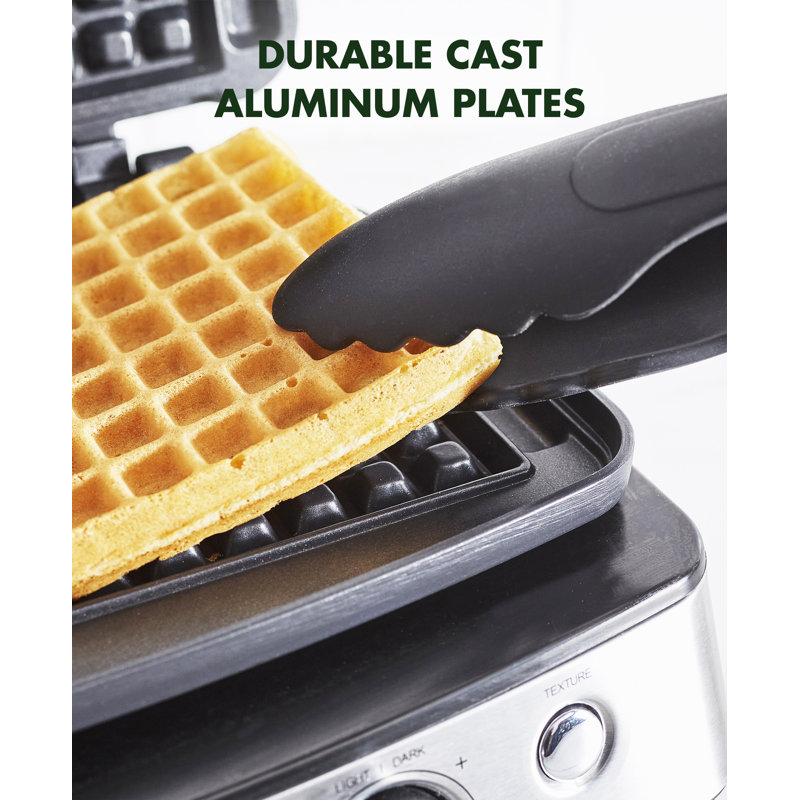 GreenPan Elite 2-Square Waffle Maker, Black