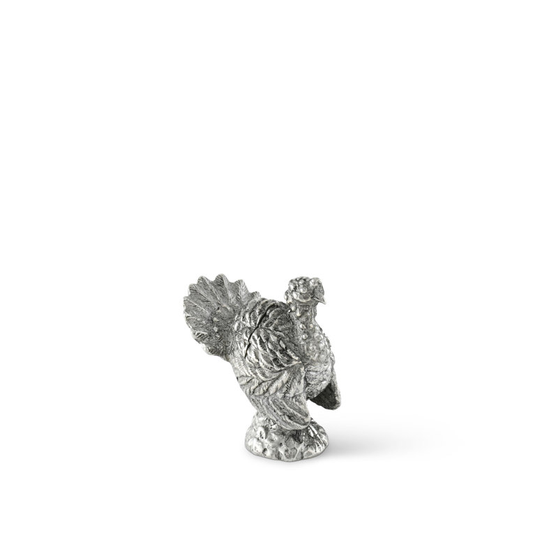 Harvest Pewter Turkey Place Card Holder